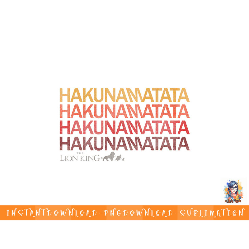 Disney Lion King Hakuna Matata Sunset Colors Graphic T-Shirt png, sublimation, digital download.jpg