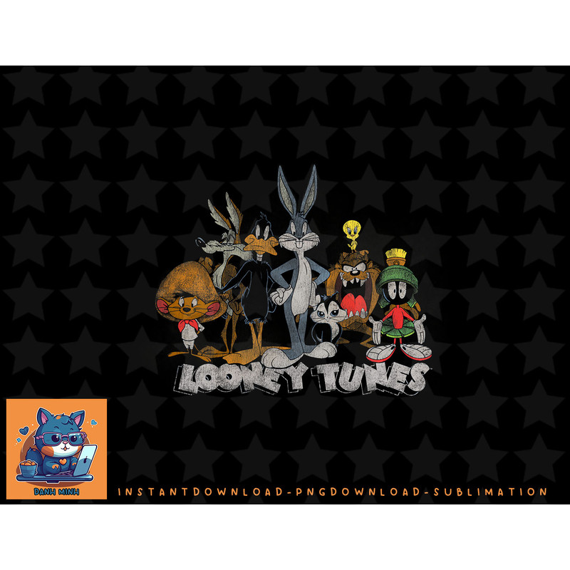 Looney Tunes Group Shot Distressed Line Up png, sublimation, digital download.jpg