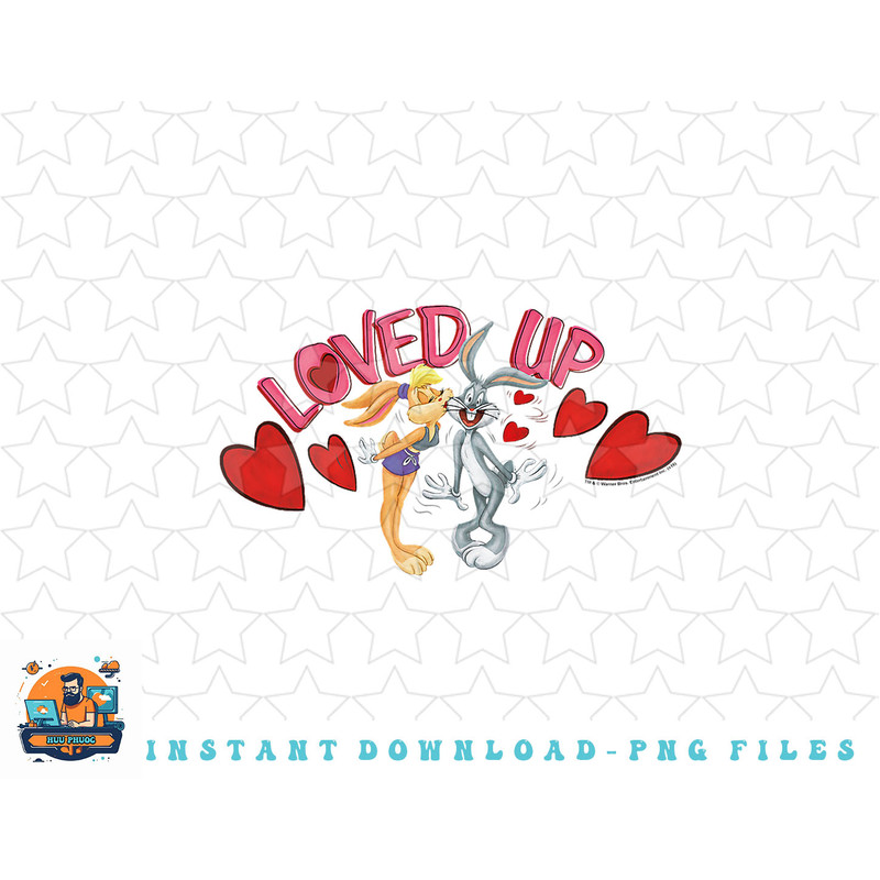Looney Tunes Bugs and Lola Loved Up Valentines Day png, sublimation, digital download.jpg