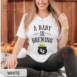 A Baby Is Brewing, Halloween Pregnancy Announcement, Halloween Baby Shirt, Pregnancy Reveal Shirt, Mommy To Be Halloween