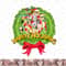 Looney Tunes Christmas Happy Holidays Wreath png, sublimation, digital download .jpg