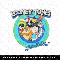 looney tunes classic group end logo png, sublimation, digital download