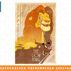 disney lion king simba timon pumbaa texture poster t-shirt png, sublimation, digital download