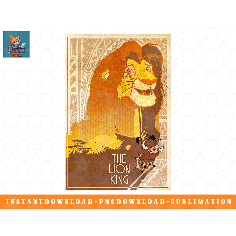Disney Lion King Simba Timon Pumbaa Texture Poster T-Shirt png, sublimation, digital download.jpg