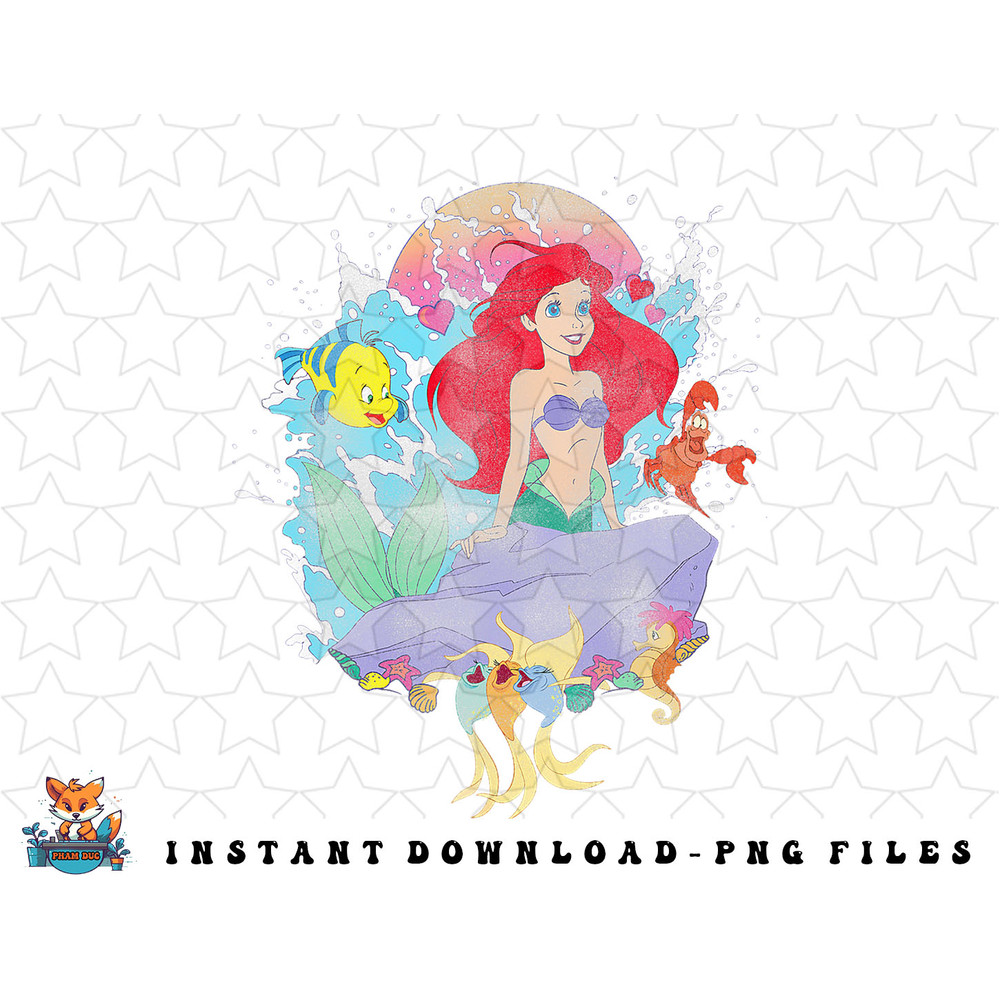 Disney The Little Mermaid Ariel Splash png, sublimation, digital download.jpg