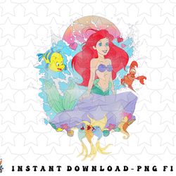 disney the little mermaid ariel splash png, sublimation, digital download