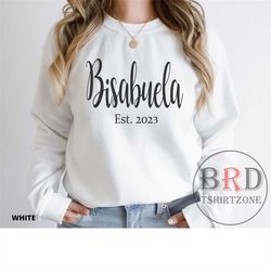 bisabuela est 2023, gift for bisabuela, pregnancy announcement, christmas gift for great-grandma, spanish t-shirt, baby
