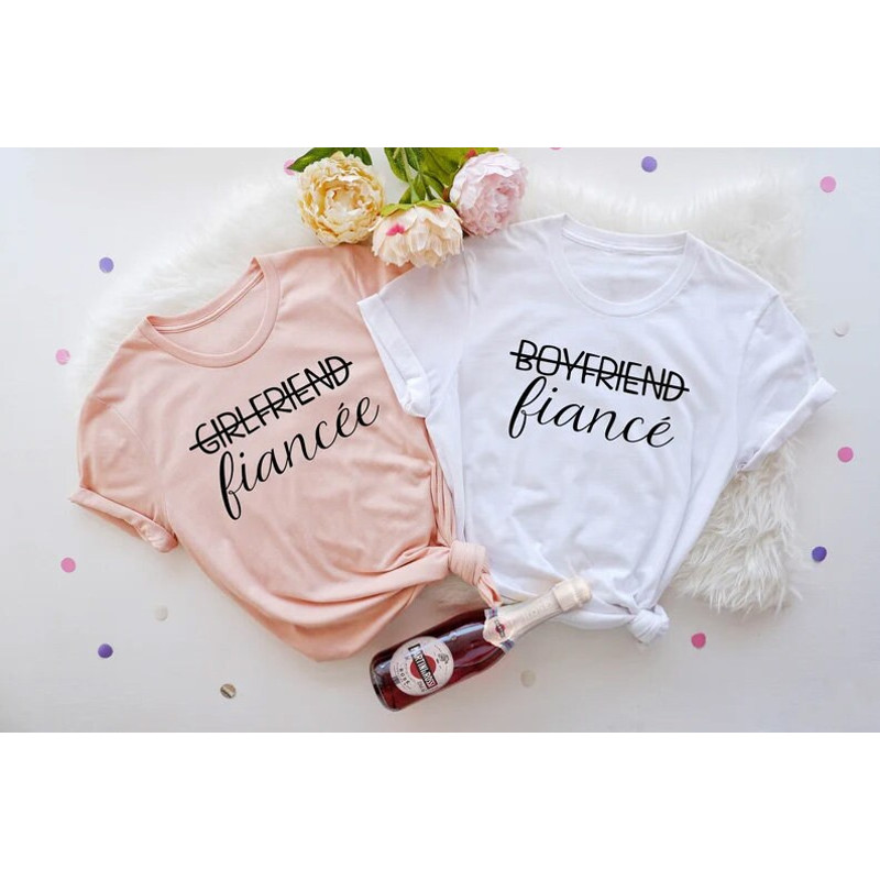 Girlfriend Fiancee Shirt, Boyfriend Fiance Shirt, Matching Couples Shirt, Bridal Gift, Wedding Shirts, Engagement Shirt, Engagement - 2.jpg