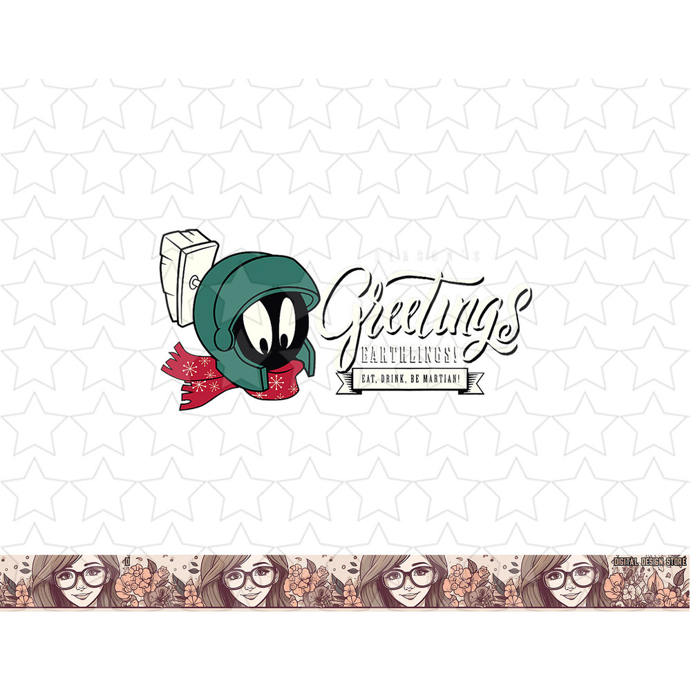Looney Tunes Christmas Marvin Eat Drink Be Martian png, sublimation, digital download .jpg