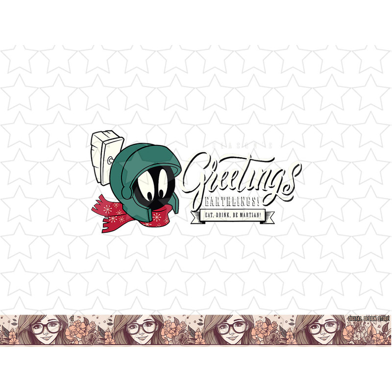 Looney Tunes Christmas Marvin Eat Drink Be Martian png, sublimation, digital download .jpg