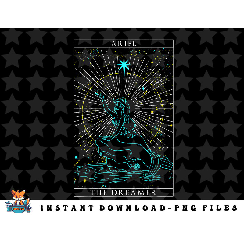 Disney The Little Mermaid Ariel The Dreamer Tarot Card png, sublimation, digital download.jpg