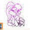 Looney Tunes Lola Bunny Line Art Portrait png, sublimation, digital download.jpg