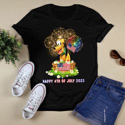 happy 4th of july 2023 independence day pluto dog t - shirt, shirt for men women, graphic design, unisex shirt