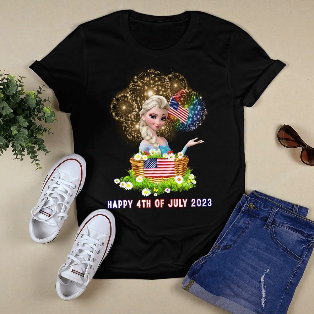 Happy 4th Of July 2023 Independence Day Elsa Princess T - shirt, Shirt For Men Women, Graphic Design, Unisex Shirt