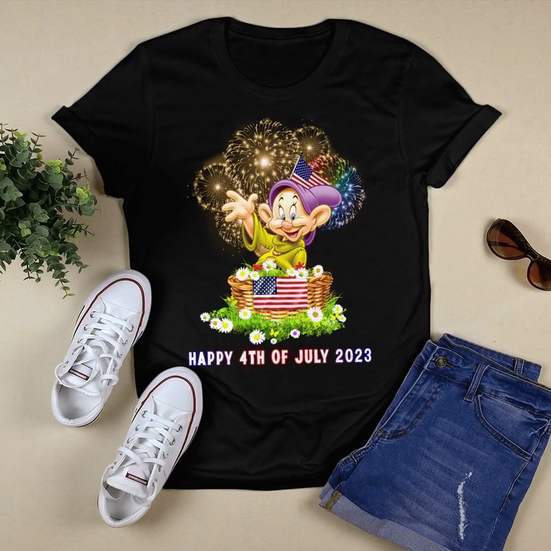 Happy 4th Of July 2023 Independence Day Dopey Dwarf T - shirt, Shirt For Men Women, Graphic Design, Unisex Shirt
