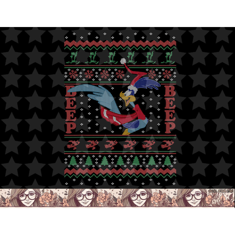 Looney Tunes Christmas Road Runner Ugly Sweater png, sublimation, digital download .jpg