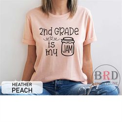 second grade teacher shirt, christmas gift for teacher, 2nd grade is my jam, elementary teacher shirt, teacher appreciat