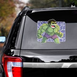 hulk decal for car, hulk sticker, movie car decal, movie sticker, superhero decal, superhero sticker, movie decal