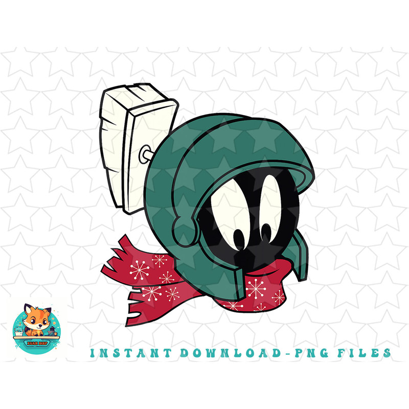 Looney Tunes Christmas Marvin The Martian Winter Big Face png, sublimation, digital download.jpg