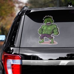 movie car decal, hulk sticker, hulk decal for car, movie decal, movie sticker, superhero decal, superhero sticker