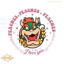 princess peach super mario mushroom kingdom svg cutting file