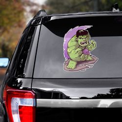 movie car decal, hulk sticker, movie decal, movie sticker, superhero decal, superhero sticker, hulk decal for car