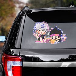 hunter x hunter sticker, anime car decal, anime decal, anime sticker, manga decal, hunter x hunter decal for car