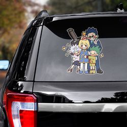 anime car decal, hunter x hunter decal for car, anime decal, anime sticker, manga decal, hunter x hunter sticker