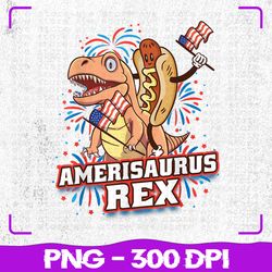 hotdog t rex dinosaur png, 4th of july amerisaurus png, 4th of july png, sublimation, png files, sublimation png
