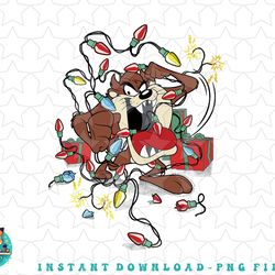 looney tunes christmas taz light smash png, sublimation, digital download