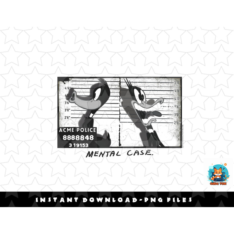 Looney Tunes Daffy Duck Mental Case png, sublimation, digital download.jpg