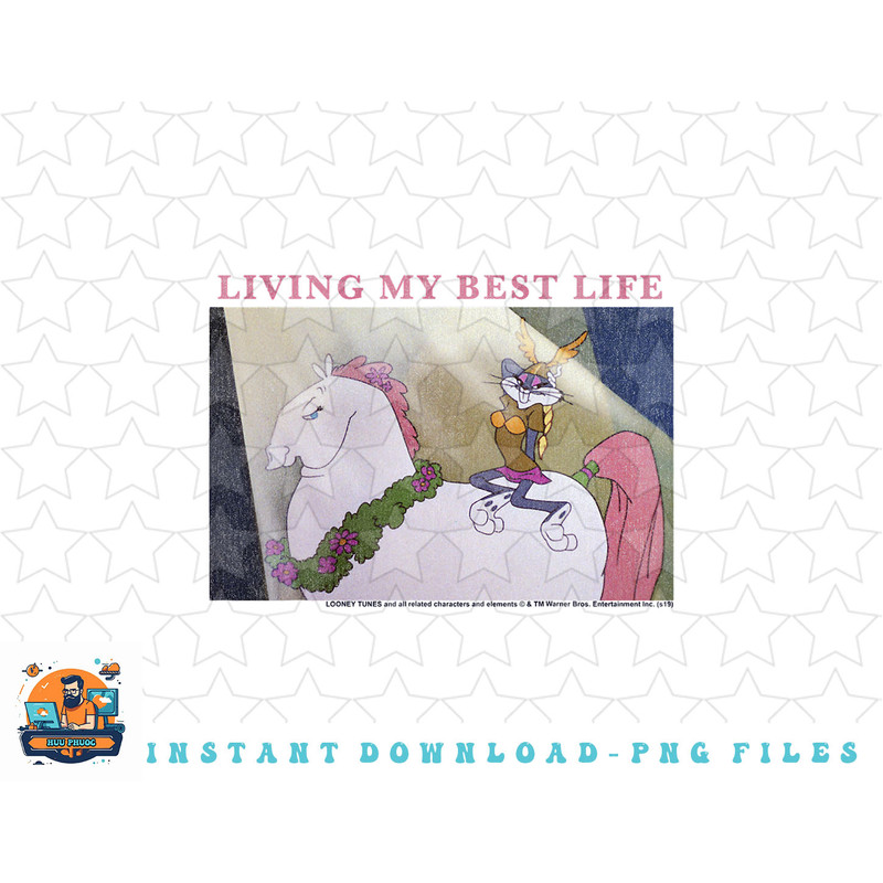 Looney Tunes Bugs Bunny Living My Best Life png, sublimation, digital download.jpg