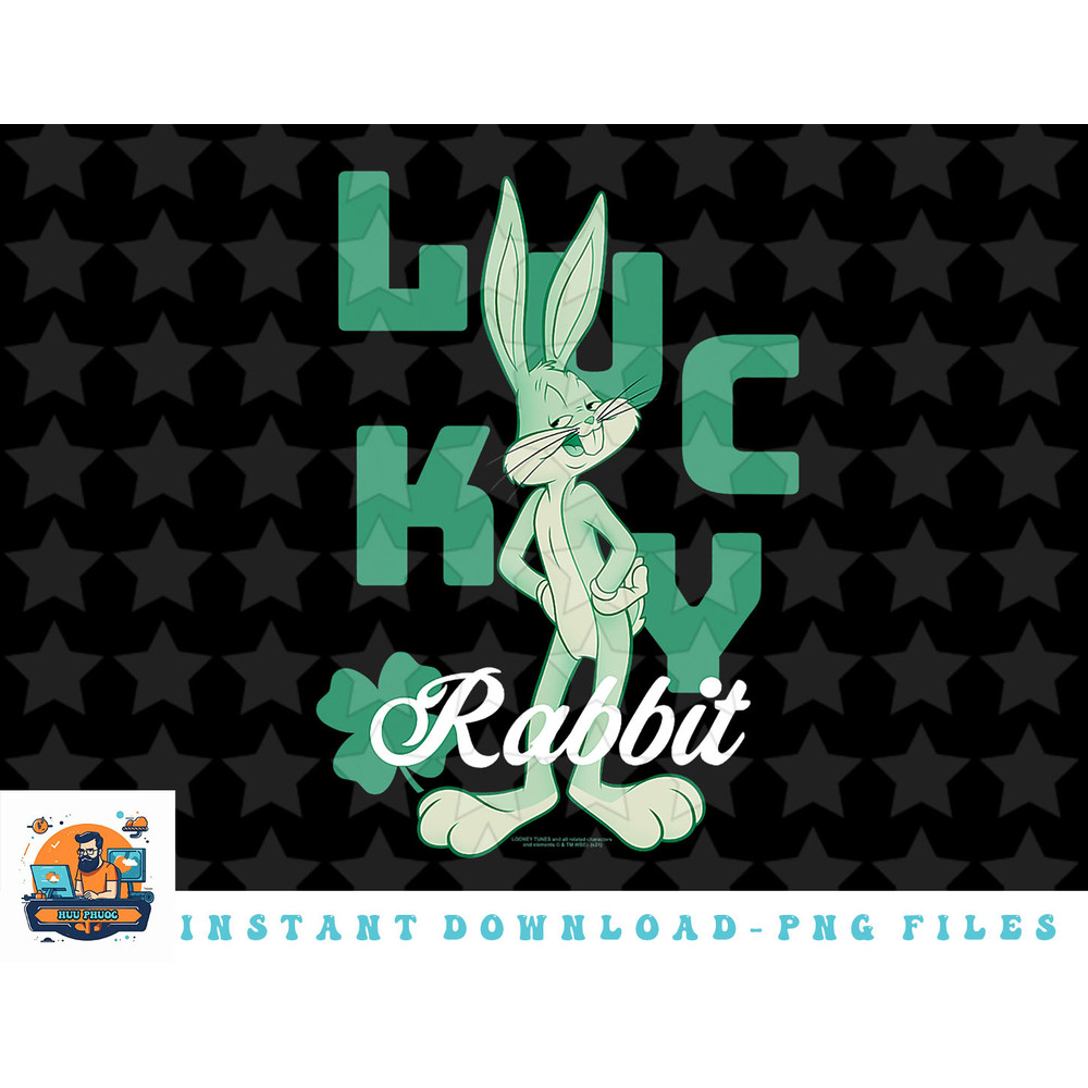 Looney Tunes Bugs Bunny Lucky Rabbit png, sublimation, digital download.jpg