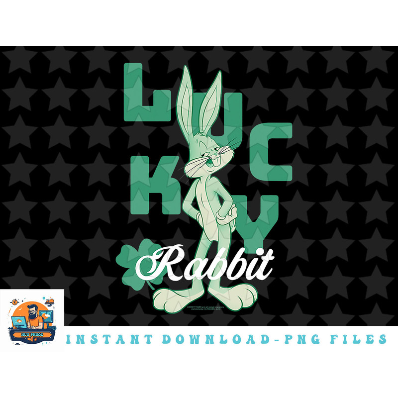 Looney Tunes Bugs Bunny Lucky Rabbit png, sublimation, digital download.jpg