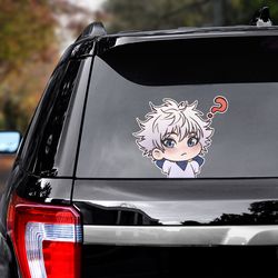 hunter x hunter sticker, killua zoldyck decal, anime decal, anime sticker, manga decal, hunter x hunter decal for car