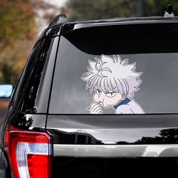 hunter x hunter decal for car, hunter x hunter sticker, killua zoldyck decal, anime decal, anime sticker, manga decal