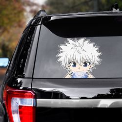 hunter x hunter decal for car, killua zoldyck decal, anime decal, anime sticker, manga decal, hunter x hunter sticker