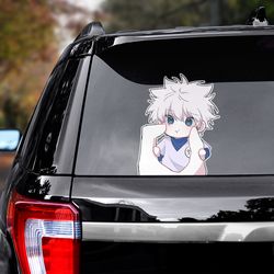 hunter x hunter decal for car, hunter x hunter sticker, killua zoldyck decal, anime sticker, manga decal, anime decal