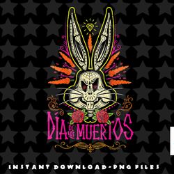 looney tunes dia de los muertos creepy bugs bunny halloween png, sublimation, digital download