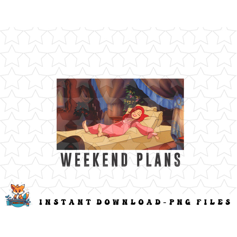 Disney The Little Mermaid Ariel Weekend Plans Meme png, sublimation, digital download.jpg