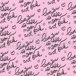 pink seamless pattern background lettering vector illustration