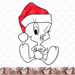 looney tunes christmas tweety bird line art png, sublimation, digital download