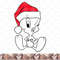 Looney Tunes Christmas Tweety Bird Line Art png, sublimation, digital download .jpg