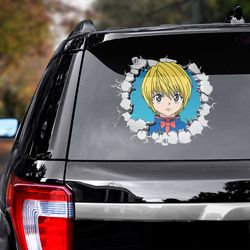 hunter x hunter decal for car, kurapika decal, anime decal, anime sticker, manga decal, hunter x hunter sticker
