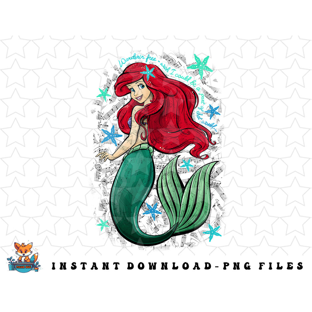 Disney The Little Mermaid Ariels Song Music Notes png, sublimation, digital download.jpg