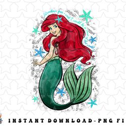 disney the little mermaid ariels song music notes png, sublimation, digital download