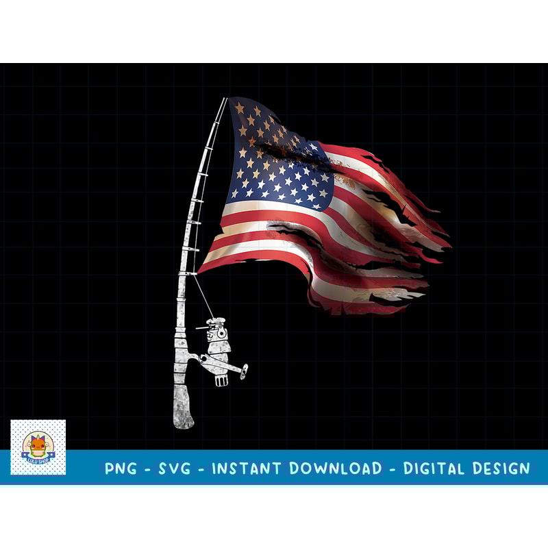 Fishing American Flag Fisherman Patriotic day 4th of July T-Shirt copy.jpg