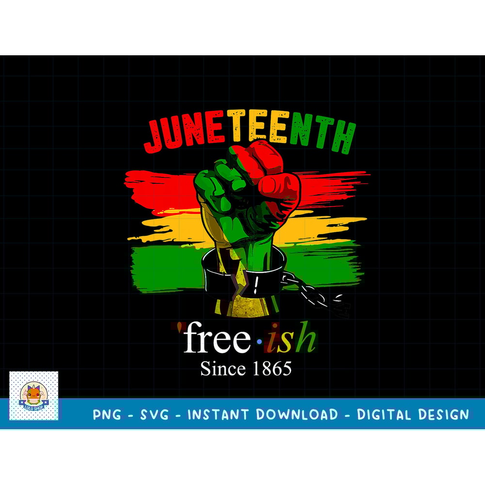 Free-ish Since 1865 With Pan African Flag For Juneteenth T-Shirt copy.jpg