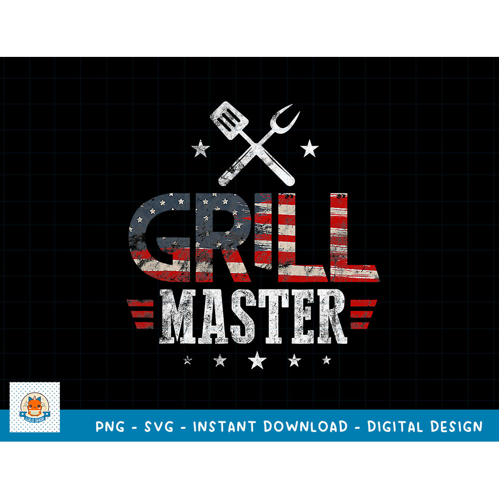 Grill Master Usa Flag Patriotic Barbeque Bbq 4th Of July T-Shirt copy.jpg