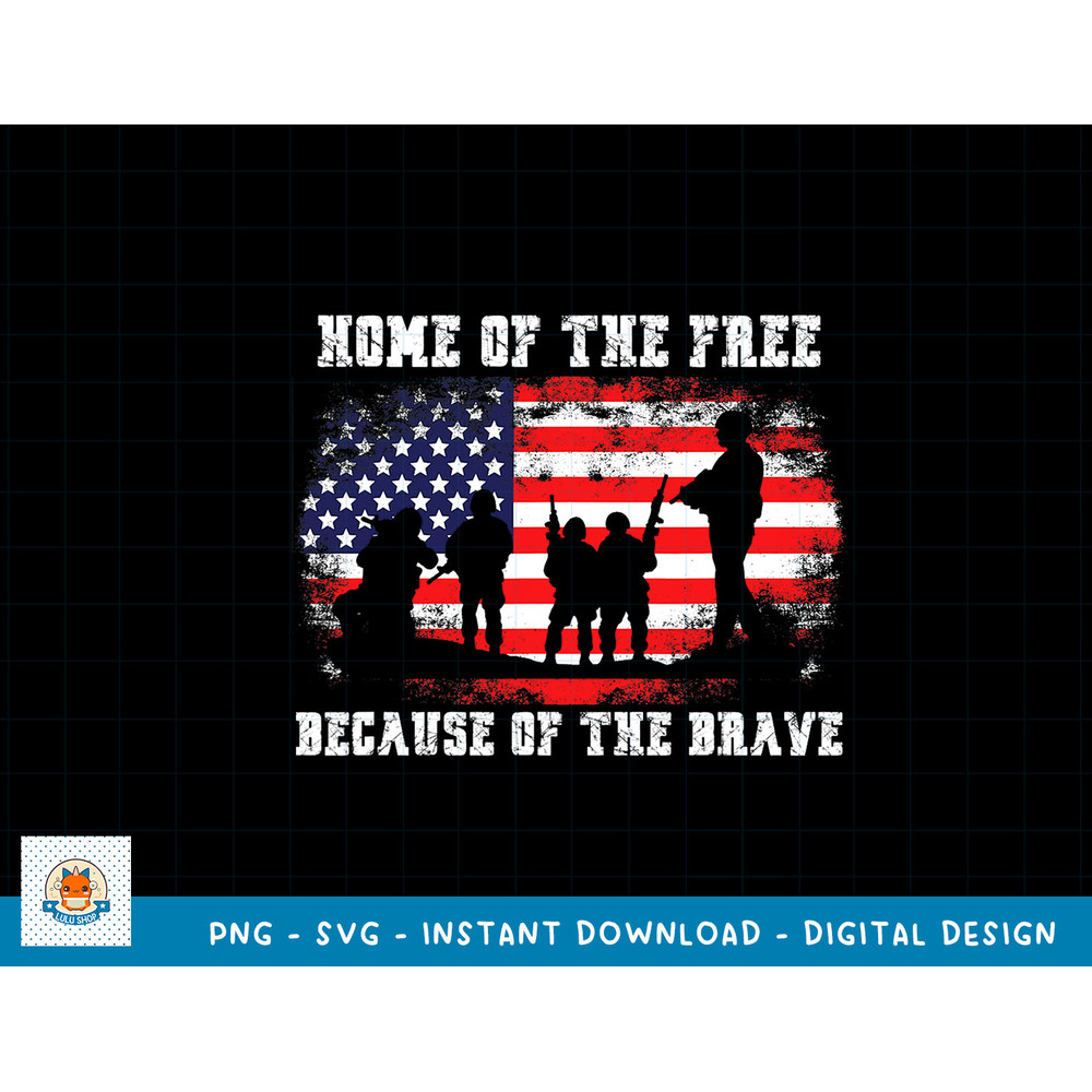Home Of The Free Because Of The Brave American Flag T-Shirt copy.jpg